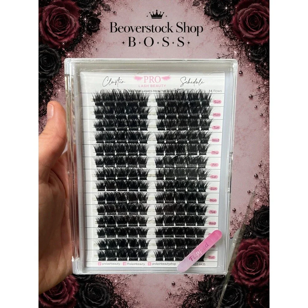 New Pro Lash Beauty Cluster Schedule Flipped-D Cluster Lashes 2 Pack